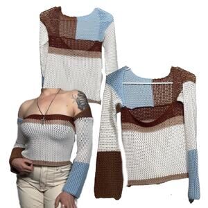 Crochet off the shoulder sweater